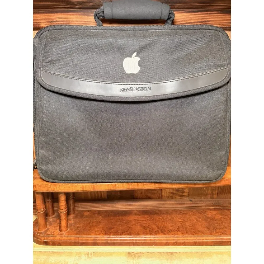 Black Kensington Laptop Briefcase Apple Logo Shoulder Strap